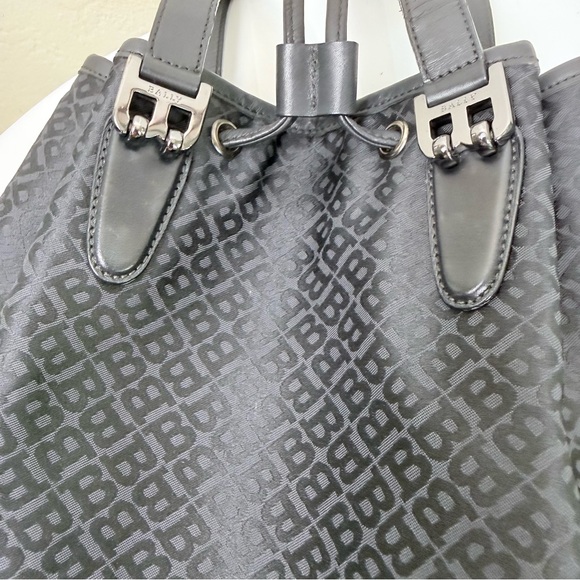 Bally Handbags - Rare Vintage BALLY Black Leather Drawstring Bucket Bag - Pristine Condition